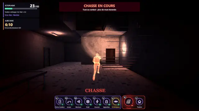 Les chasseurs fuient dans un couloir pendant une chasse